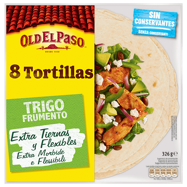 una confezione di tortillas Old El Paso 8, 326 g